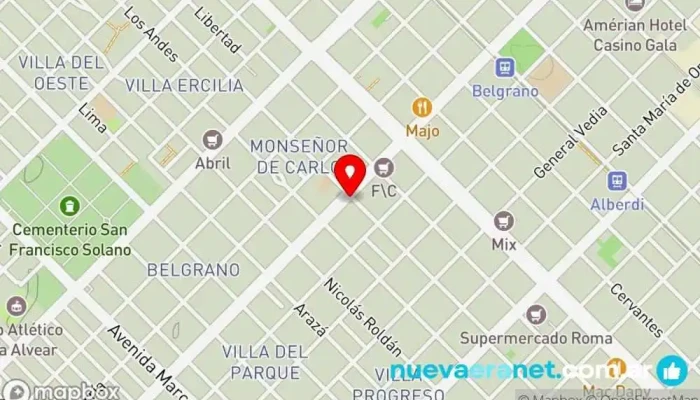 mapa de Panadería Y Confitería Brioche's Panadería en Resistencia