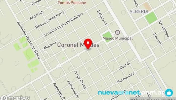 mapa de Panadería Y Confitería Candy Panadería en Coronel Moldes