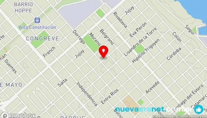 mapa de PANADERIA Y CONFITERIA DIBELI Panadería, Pastelería francesa en Villa Constitución