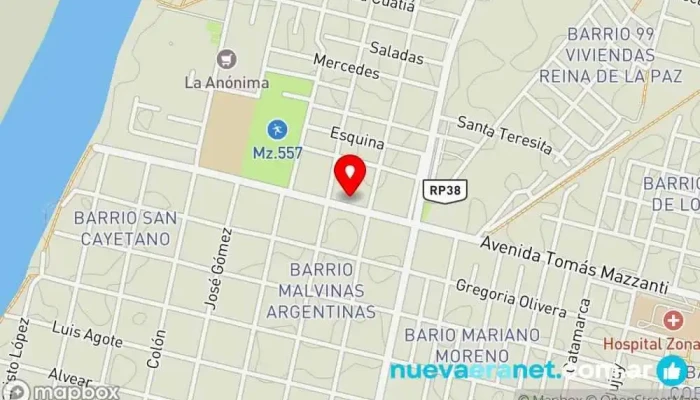 mapa de Panaderia Y Confiteria 