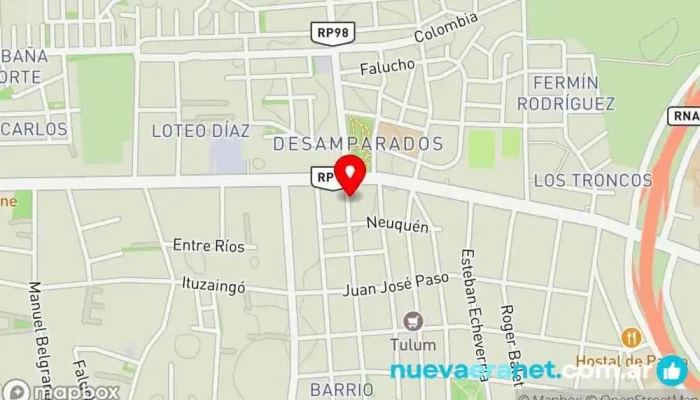 mapa de Panadería y Confitería El Clarín Panadería en San Juan