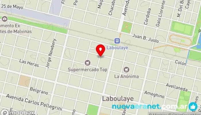 mapa de Panaderia Y Confiteria El Nilo Panadería en Laboulaye