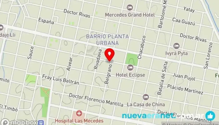 mapa de Panadería y confitería 