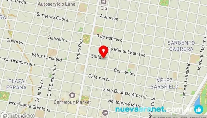 mapa de Panadería y Confitería El Principito Cafetería, Panadería, Bufé de dulces y repostería en Concordia