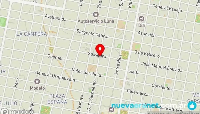 mapa de Panadería y Confitería El Principito Cafetería, Panadería, Bufé de dulces y repostería en Concordia