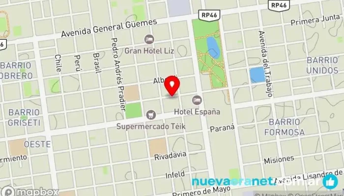 mapa de Panaderia y Confiteria el Progreso de Ana Fedun Panadería en Tres Isletas