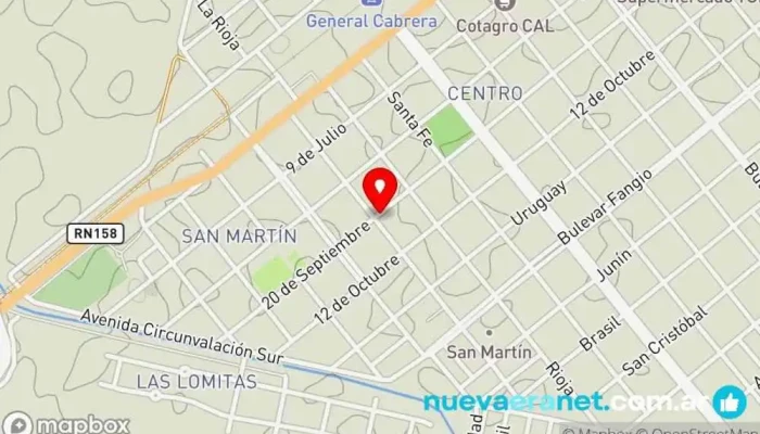 mapa de Panaderia y Confiteria Gastaldi Panadería en Gral. Cabrera