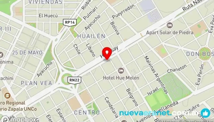 mapa de Panaderia Y Confiteria La Reina Comercio en Zapala