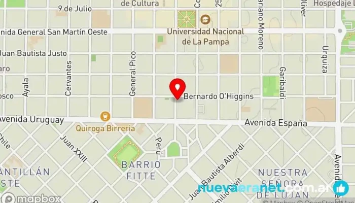 mapa de Panaderia y Confiteria la Rueda Panadería, Tienda de golosinas, Tienda de tartas en Santa Rosa