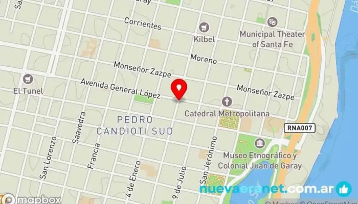 mapa de Panadería y Confitería Los Dos Chinos Panadería en DCK