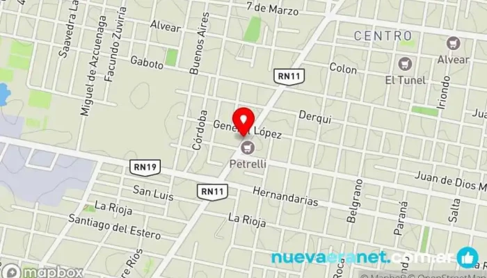 mapa de Panaderia y Confiteria Maria Jose Panadería en Santo Tomé