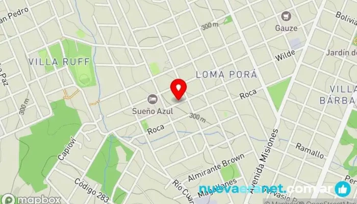 mapa de Panaderia y Confiteria Mi Luz Panadería en Oberá