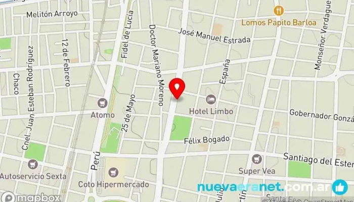 mapa de Panadería y Confitería Mitre Panadería en Mendoza
