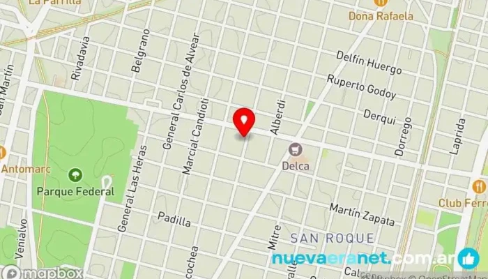 mapa de PANADERÍA Y CONFITERÍA Oriental Panadería, Pastelería francesa en Santa Fe de la Vera Cruz