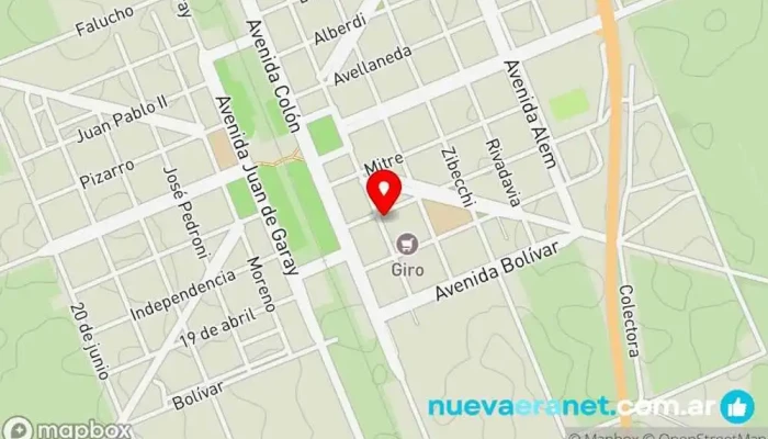 mapa de Panadería y Confitería Oro Blanco Panadería en Hersilia