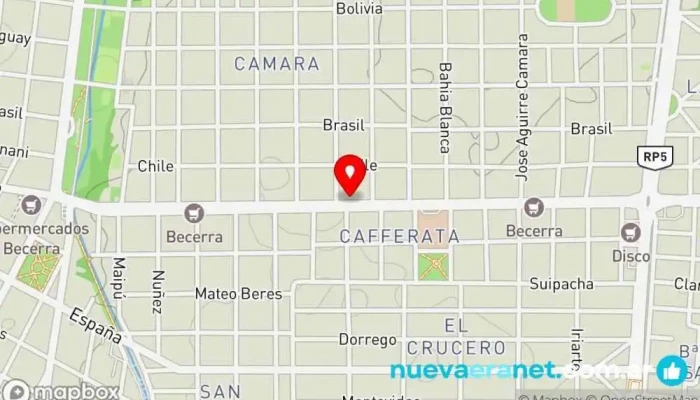 mapa de Panadería y Confitería Pino Hnos. Panadería en Alta Gracia