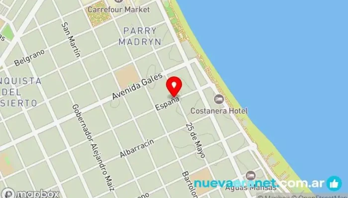 mapa de Panaderia Y Confiteria Santa Fe Panadería en Puerto Madryn