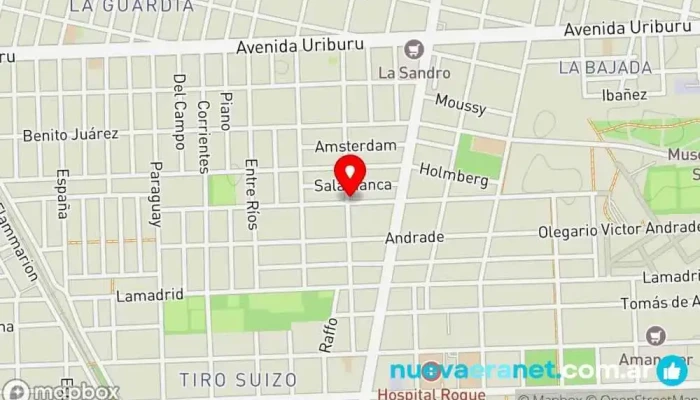 mapa de Panaderia y Confiteria Sarmiento de Francisco J Mari SRL Panadería en Rosario