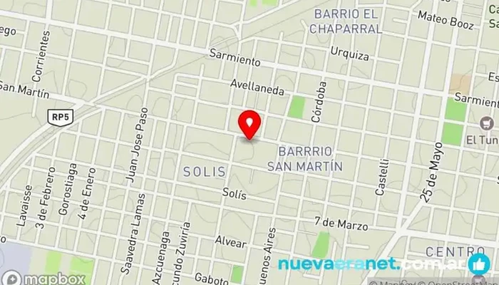 mapa de Panaderia Y Confiteria Tato SA Panadería en Santo Tomé