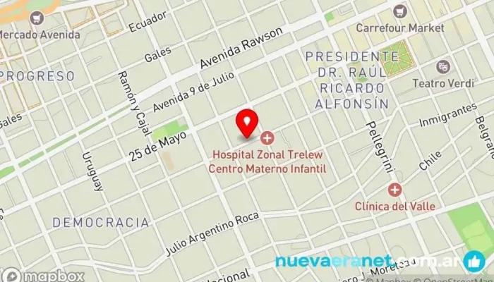 mapa de Panaderia y Confiteria Torinesa Panadería en Trelew