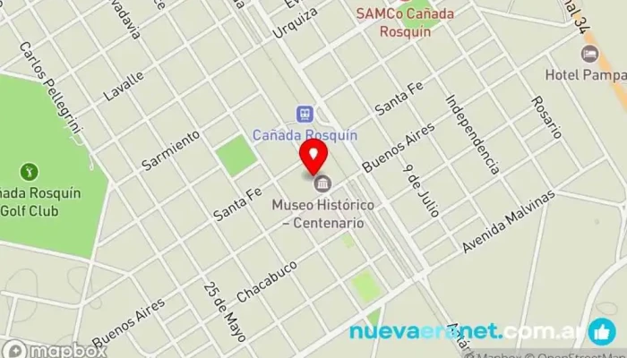 mapa de Panaderia Y Confiteria Zanello Panadería en Cañada Rosquín