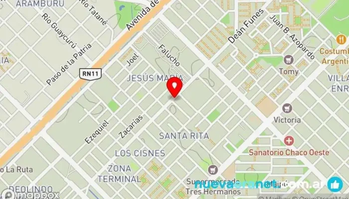 mapa de Panadería y fiambrería De Paso Panadería en Resistencia