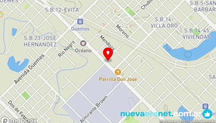 mapa de Panadería y Fiambreria Los Olivos Panadería en Fontana