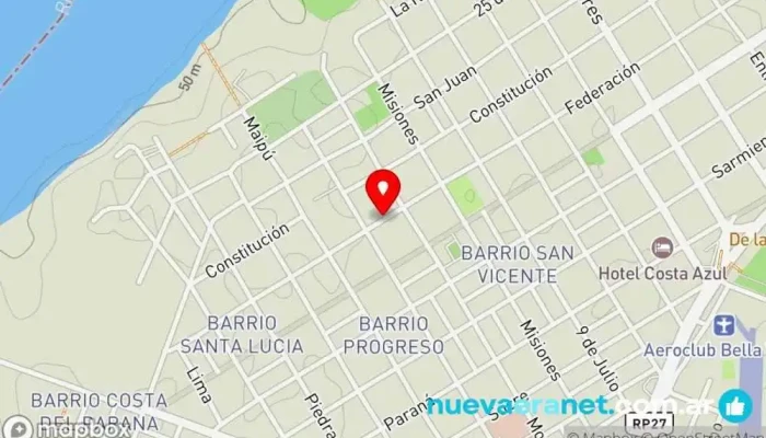 mapa de Panadería y kiosco Mabel Mercado en Bella Vista