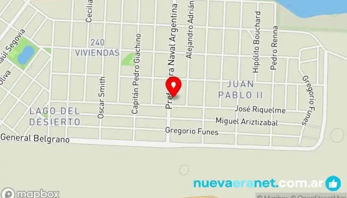 mapa de Panadería y Lavadero SEDE APADDI Panadería en Río Gallegos
