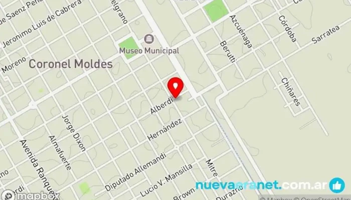 mapa de Panaderia y Masiteria Don Carlos Panadería en Coronel Moldes