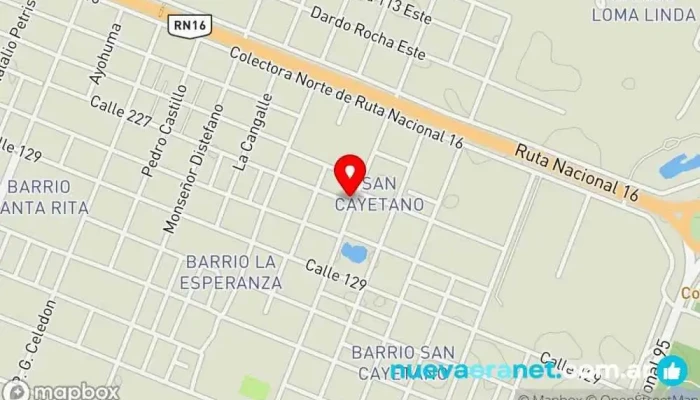 mapa de Panadería y pastelería EleMar Panadería en Sáenz Peña