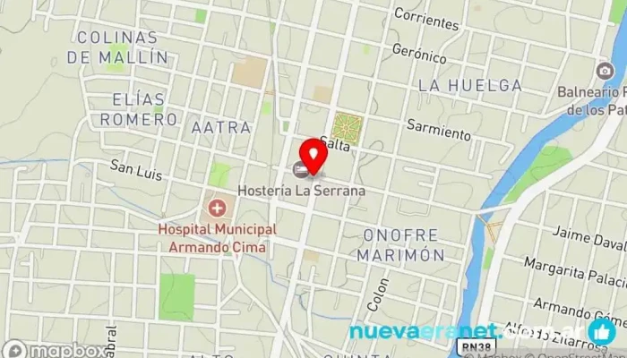 mapa de Panadería y pasteleria, La Moderna Panadería en Cosquín