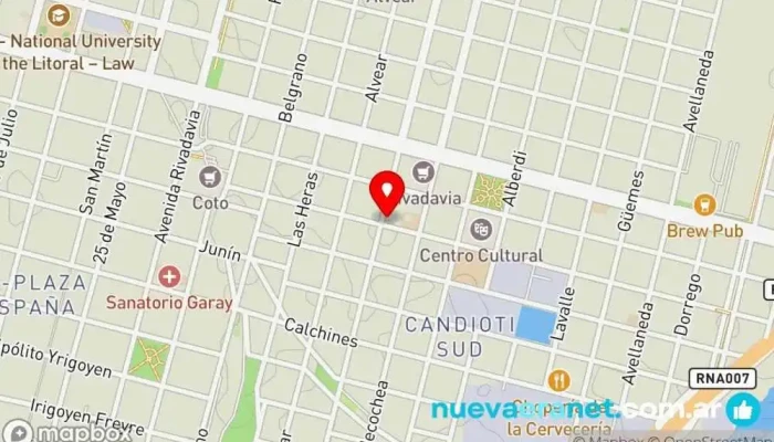 mapa de Panadería y pastelería Novo Nonino Panadería en S3000GFO