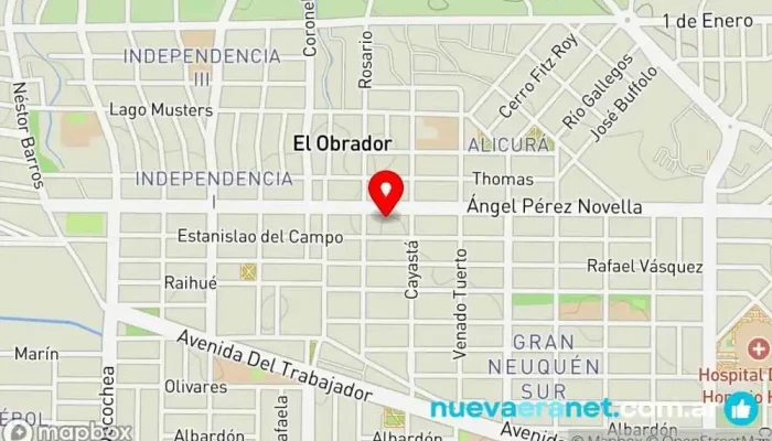 mapa de Panaderia y pastelería Puertas Panadería en Neuquén