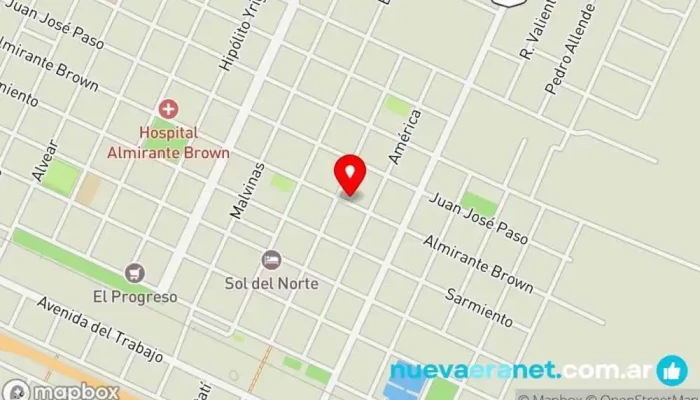 mapa de Panadería y Pastelería TENTACIÓN Panadería en Pampa del Infierno