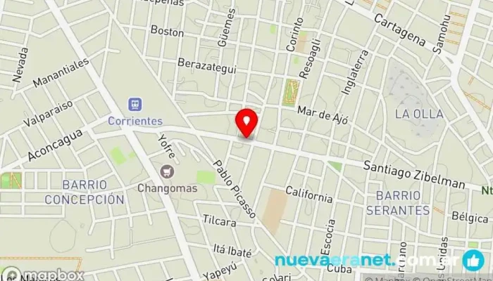 mapa de Panadería y Repostería Panadería en Corrientes