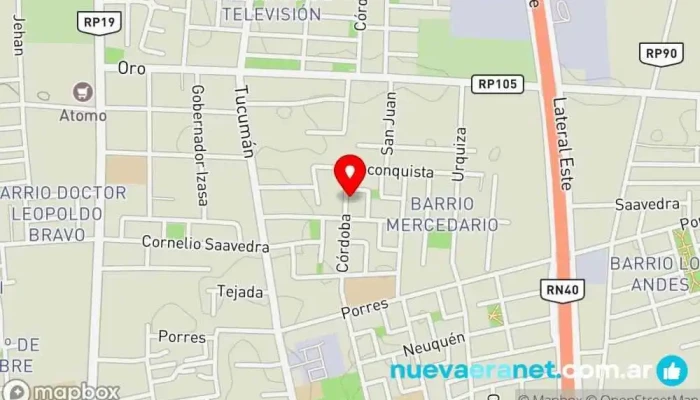 mapa de Panadería Y Rotisería Mia Panadería en Chimbas