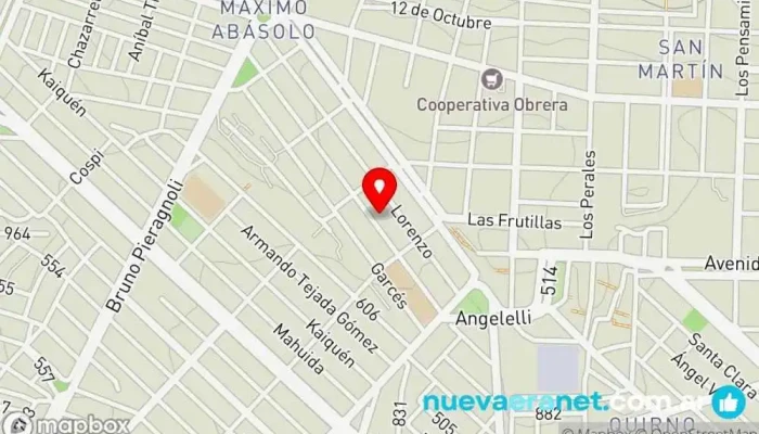 mapa de Panadería y Sandwicheria 