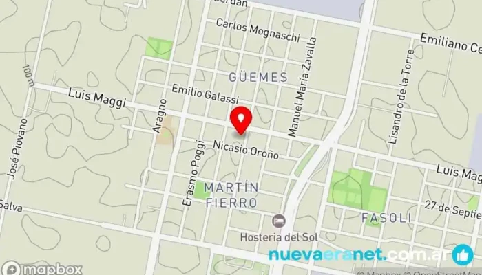 mapa de Panaderia Yeates Pan-factura-torta Alemana Panadería en Rafaela
