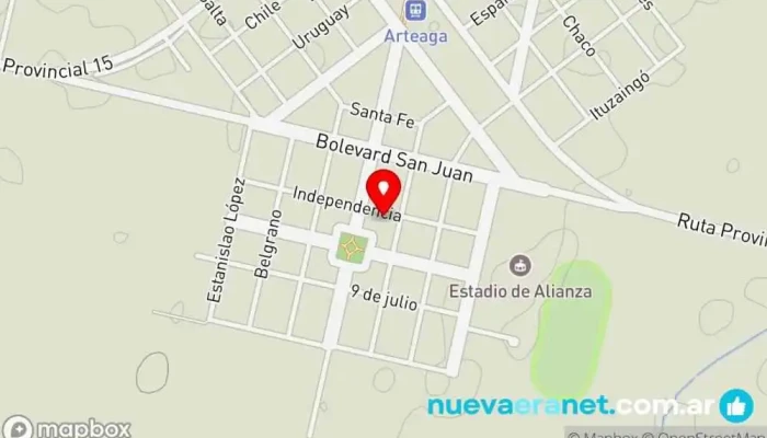 mapa de Panadería Yiyo Panadería en Arteaga