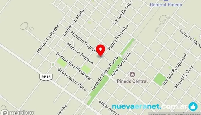 mapa de Panadería Yulan Panadería en Gral. Pinedo
