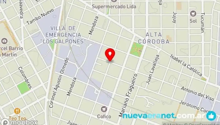 mapa de Panadero Panadería en Córdoba