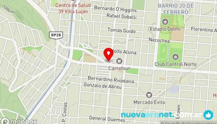 mapa de Panaficadora Virgen del Saliente Panadería en Salta