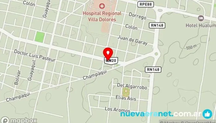 mapa de PanaMania Panadería en Villa Dolores