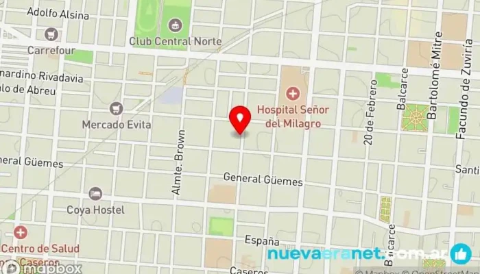 mapa de Panetteria sin tacc Panadería en Salta