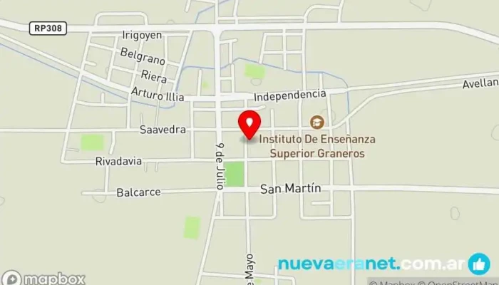 mapa de Panificacion Artesanal Panadería en Graneros