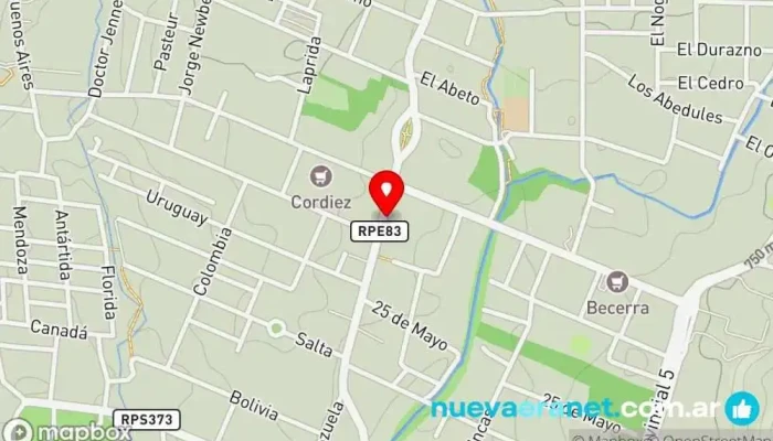 mapa de Panificacion de la Villa Panadería en Villa Gral. Belgrano