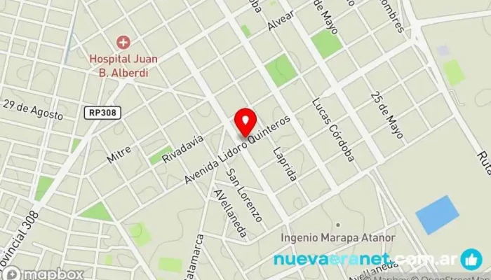 mapa de Panificación La Espiga Panadería en Juan Bautista Alberdi