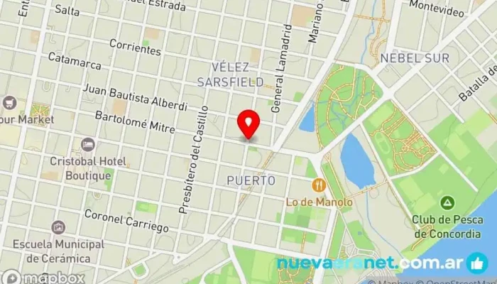 mapa de Panificación La Palmera Panadería en Concordia