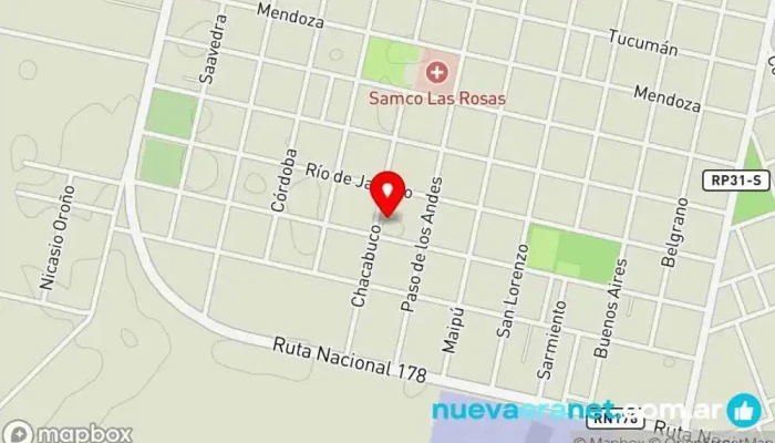 mapa de Panificacion Las Colonias Panadería en Las Rosas
